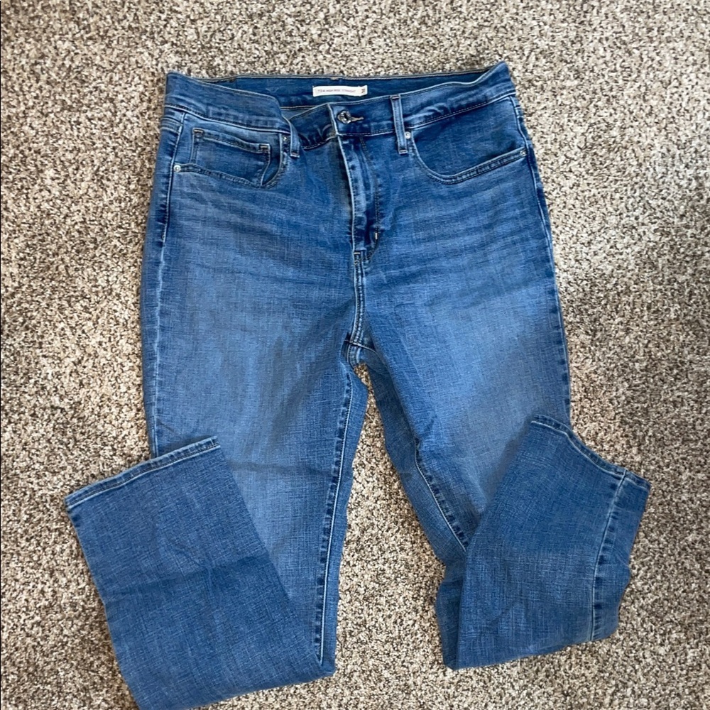 Women’s Mid-Blue Straight Leg Jeans - Picture 1 of 3